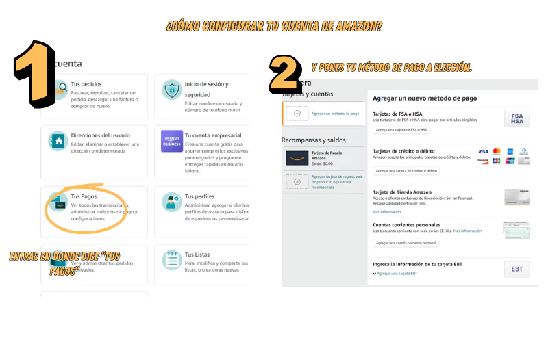 como configurar tu cuenta de amazon