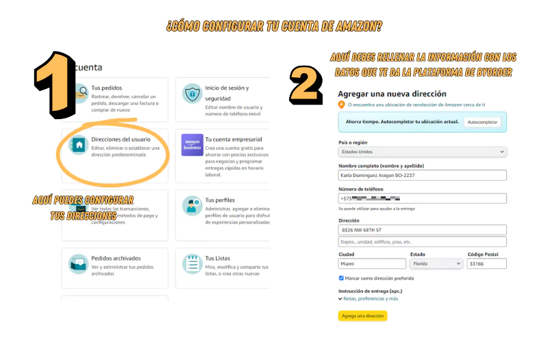 como configurar la cuenta de amazon
